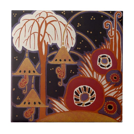 Art Deco Design #4 op Sunshinedazzle Tegeltje (Voorkant)