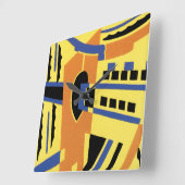 Art Deco Design #5 op Emporio Moffa Vierkante Klok (Hoek)