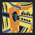 Art Deco Design #5 op Emporio Moffa Vierkante Klok<br><div class="desc">kunstdecoontwerp.</div>