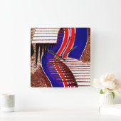 Art Deco Design #6 op Emporio Moffa Vierkante Klok (Huis)