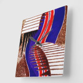 Art Deco Design #6 op Emporio Moffa Vierkante Klok (Hoek)