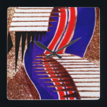 Art Deco Design #6 op Emporio Moffa Vierkante Klok<br><div class="desc">kunstdecoontwerp.</div>