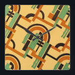 Art Deco Design #7 op Emporio Moffa Vierkante Klok<br><div class="desc">kunstdecoontwerp.</div>