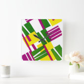 Art Deco Design #8 op Emporio Moffa Vierkante Klok (Huis)