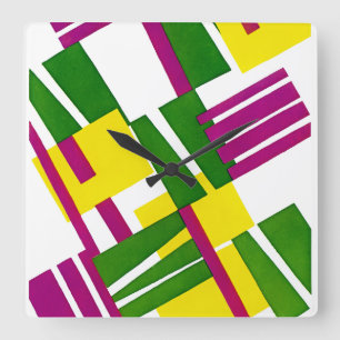Art Deco Design #8 op Emporio Moffa Vierkante Klok