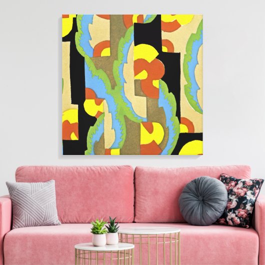 Art Deco Design #9 @ Emporio Moffa Canvas Afdruk (Insitu (Woonkamer))