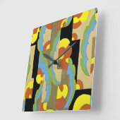 Art Deco Design #9 op Emporio Moffa Vierkante Klok (Hoek)