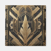 Art Deco Design Architectuur 1920s Deurpaneel Magneet (Voorkant)