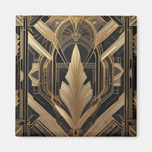 Art Deco Design Architectuur 1920s Deurpaneel Magneet (Voorkant)