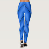 Art Deco Design Blue Leggings (Achterkant)