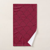 Art Deco Design Burgundy Bad Handdoek (Handdoek)