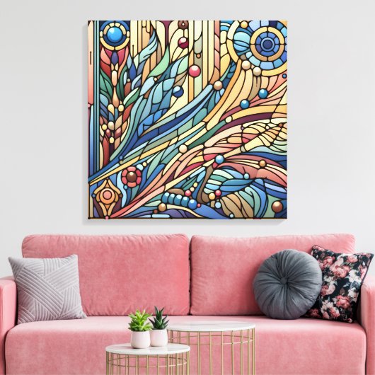 Art Deco Design Canvas Kunst (Insitu (Woonkamer))