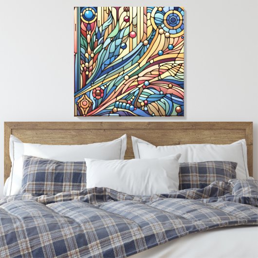 Art Deco Design Canvas Kunst (Insitu (Slaapkamer))