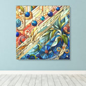 Art Deco Design Canvas Kunst (Insitu (Houten vloer))