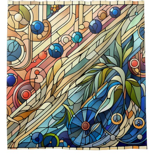 Art Deco Design Douchegordijn (Voorkant)