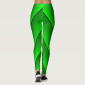 Art Deco Design Green Leggings (Achterkant)