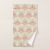 Art Deco Design in Dusty Pink en Roos Gold Bad Handdoek (Handdoek)