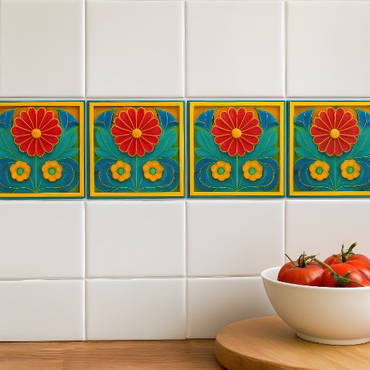 Art Deco Design Keramische Tegel Tegeltje