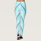 Art Deco Design Lichtblauw Leggings (Achterkant)