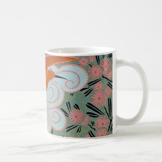 Art Deco Design No. 11 exotische vogel Koffiemok (Rechts)