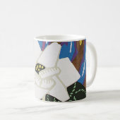 Art Deco Design No. 12 White Rose Koffiemok (Voorkant rechts)