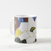 Art Deco Design No. 12 White Rose Koffiemok (Voorkant links)