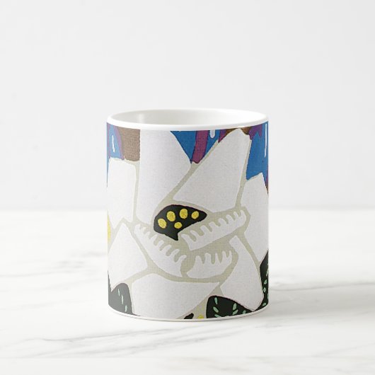 Art Deco Design No. 12 White Rose Koffiemok (Center)