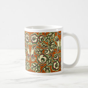 Art Deco Design No. 5 Floral Pattern Koffiemok