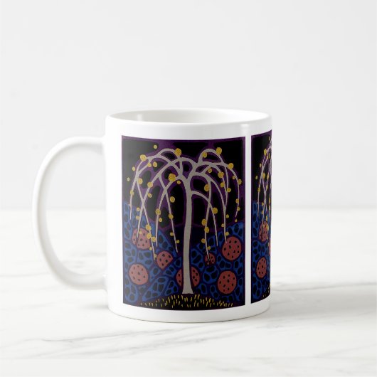Art Deco Design No. 6 Exotic Tree Koffiemok (Links)