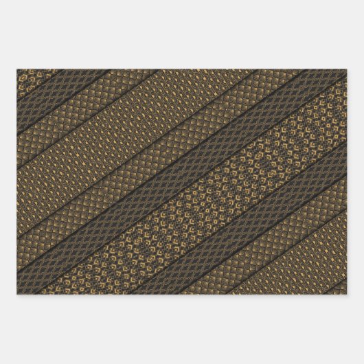 Art Deco-Design op 3 vellen 3 Design Gift Wrap (Voorkant 3)