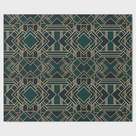 Art Deco Design op Cadeaupapier (Vlak)
