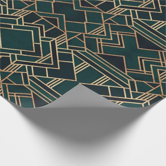 Art Deco Design op Cadeaupapier (Hoek)