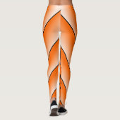 Art Deco Design Oranje Leggings (Achterkant)