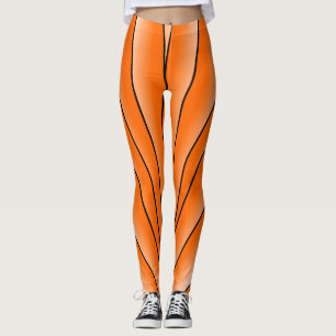 Art Deco Design Oranje Leggings
