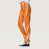 Art Deco Design Oranje Leggings (Links)