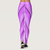 Art Deco Design Paars Leggings (Achterkant)
