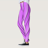 Art Deco Design Paars Leggings (Links)