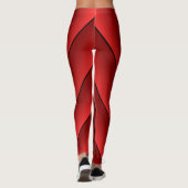 Art Deco Design Red Leggings (Achterkant)