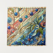Art Deco Design Tapestry Wandkleed (Voorkant)