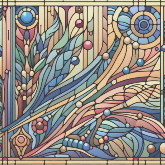 Art Deco Design Vinyl Sticker (Voorkant)