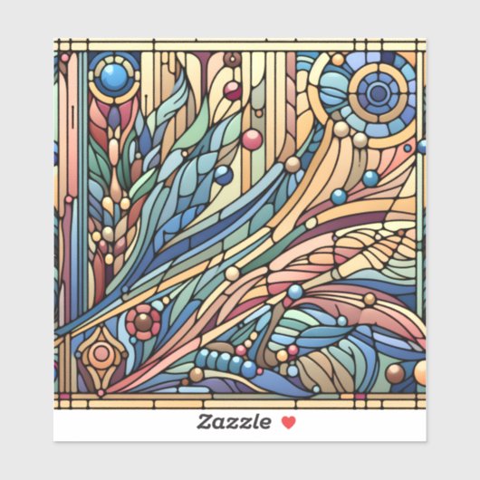 Art Deco Design Vinyl Sticker (Vel)