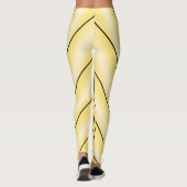 Art Deco Design Yellow Leggings (Achterkant)
