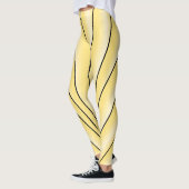 Art Deco Design Yellow Leggings (Links)