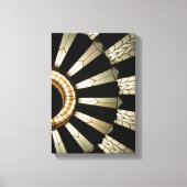 Art Deco Design Zwart & Goud Elegant Canvas Afdruk (Voorkant)