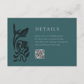 Art Deco Details Behuizing Kaart met QR (Voorkant)
