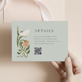 Art Deco Details Behuizing Kaart met QR