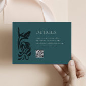 Art Deco Details Behuizing Kaart met QR