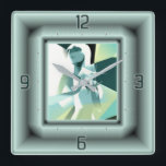 Art Deco diamant Vierkante Klok<br><div class="desc">Geweldig design. Je zult het leuk vinden als anderen. U kunt dit ontwerp vrij gebruiken voor andere producten of jouw tekst toevoegen. Volg me voor meer. Met vriendelijke groet. Een leuke dag.</div>