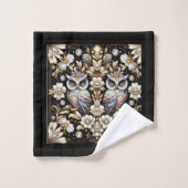 Art Deco Diamanten Uil Bad Handdoek (Wasdoekje)