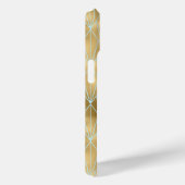 Art Deco diamantpatroon, goud en turquoise, script Case-Mate iPhone Case (Achterkant / Rechts)